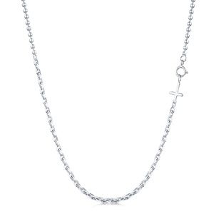 Sterling Silver 925 Tiny Cross Dainty Necklace